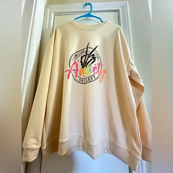 3XL Anxiety Sweatshirt w/o hood . - Picture 1 of 3